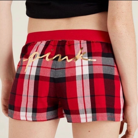 (XL) Victoria’s Secret Plaid Boxer Sleep Flannel Pajama Short - Picture 2 of 7